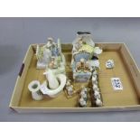 Box of vintage ceramic Fairings etc including "Who Said Rats" plus collection of Watcombe pottery