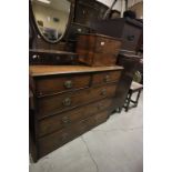 19th century Mahogany Chest of Two over Three Drawers, the handles with the Prince Of Wales feathers