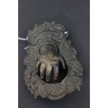 Cast Metal Door Knocker in the form of a Child's Hand