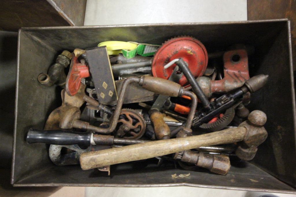 Three vintage metal toolboxes each with various tools - Image 4 of 4