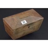 19th century Mahogany Tea Caddy (a/f)