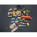 Mixed group of games to include Micro Machines, 13 x Action Force figures, etc