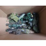 A large collection of 44 military diecast models mostly Dinky and in playworn condition