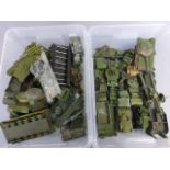 A collection of playworn Dinky military diecasts vehicles