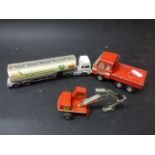 Small group of vintage play worn diecast model vehicles to include Corgi Comics Basil Brush, Corgi