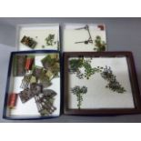 Collection of Britains metal Miniature Garden to include flowers and other accessories