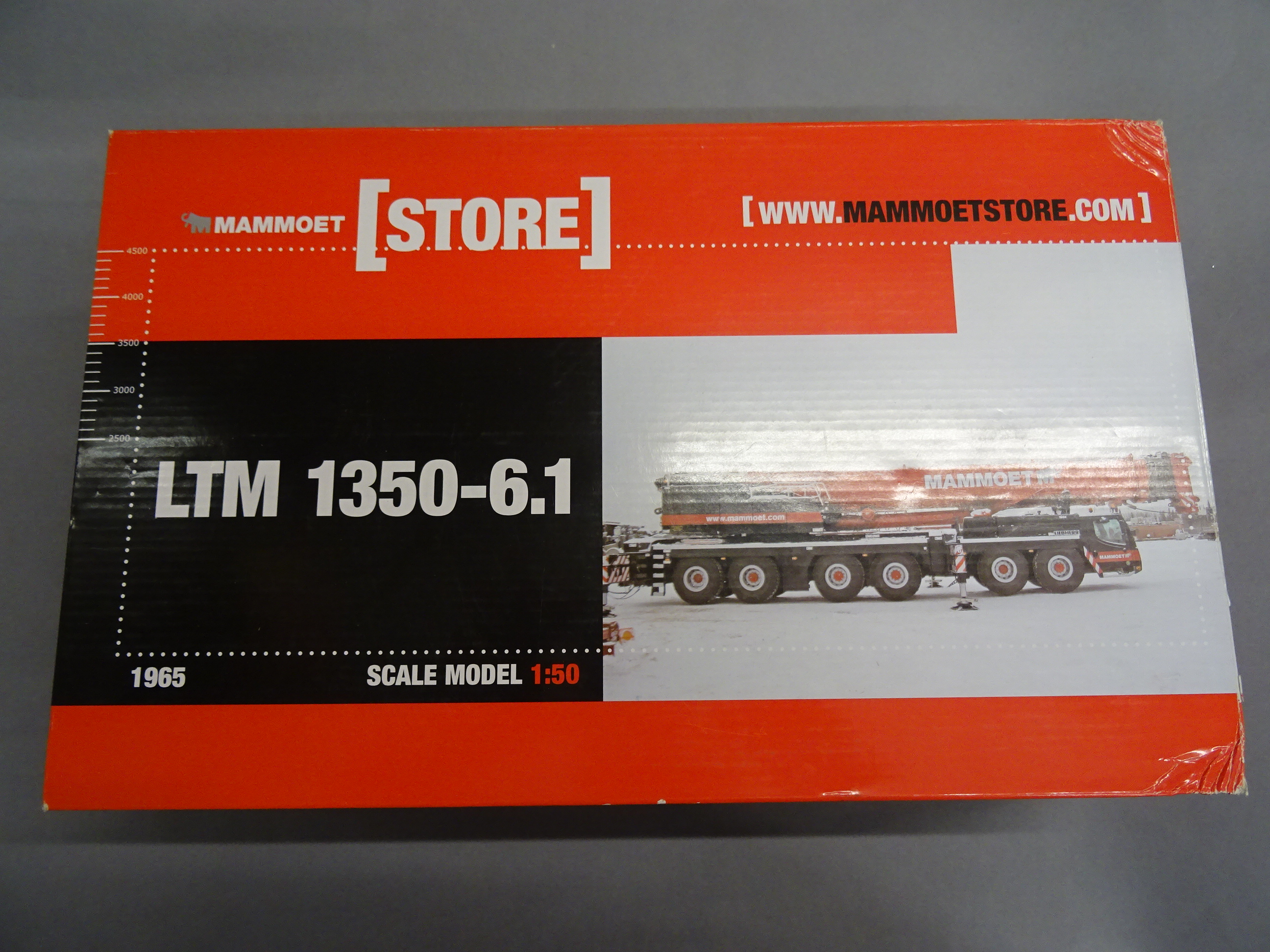 Boxed WSI Models ltd edn 1:50 Mammoet construction 1965 LTM 1350-6.1 Mobile Crane, model