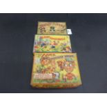 Three vintage boxed games to include Peter Pan Series Mrs Potato Head, Bell Krazy Kids and JLR