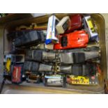 A collection of diecast models including Burago 250 Testa Rossa, Matchbox and various others,