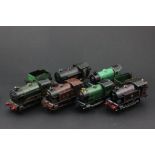 Collection of Hornby O gauge tin plate clockwork model railway to include 6 x engines with two