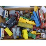 A collection of playworn diecast models to include Corgi Chipperfield, Green Hornet and other