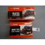 Two boxed WSI Collectables Mammoet 1:50 construction vehicles to include MB Actros Titan 8x8 (+