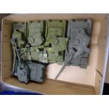 Five Dinky Chieftain Tanks diecast in gd play worn condition