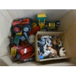 A collection of Farming related diecast and plastic models including Britains Ltd tractors etc