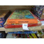 Group of vintage boxed games to include Meccano Site Engineering Set, Subbuteo Angling, Lott's