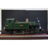 5" gauge scratch built steam 0-6-0 locomotive, built by unknown engineer, in green livery 9383 '