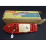 Boxed Triang 415S plastic 14" Electric Speed boat in gd condition