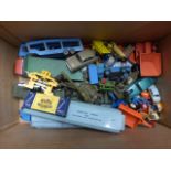 A collection 29 unboxed diecast models, mostly play worn to include Dinky Delivery Service, Corgi