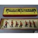 Boxed Britains Drums and Bugles of the Line 30 Drums & Bugles with seven figures (missing one),