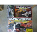 Three boxed Scalextric sets to include C547, Grand Prix and Road Racing coplete with 6 slot cars