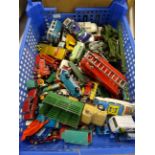 Good collection of play worn vintage diecast vehicles featuring Corgi, Dinky & Matchbox to include