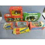 Seven various boxed metal/plastic models to include Britains Deutz- Fahr DX 92, Round Baler 9532,