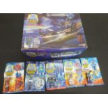 Boxed Tonka Go Bots Thruster plus 5 x carded Go Bots figures, boxes/cards tatty, cards sealed