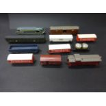 Group of OO / HO gauge model railway to include SNCF Diesel Loco, 9 x items of rolling stock etc