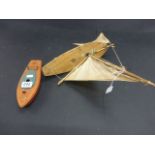 Sutcliffe Racer 1 tin plate boat plus a Star Yacht
