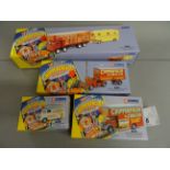 Four boxed Corgi Classics Chipperfields Circus diecast vehicles to include; 97888 Foden Closed