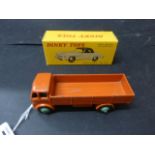 Boxed Dinky 674 Austin Champ with driver, Atlas Dinky Mercedes 190 SL and a Dinky truck in orange