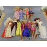 Collection of vintage dolls to include; Barbies, with fashion clothing and other accessories