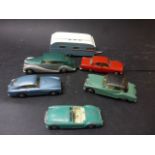 Six Spot - On Tri-ang diecast models to include Tourist 18ft Caravan, 264, gd with a few chips,