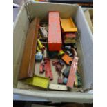 Collection of vintage playworn die-cast vehicles mainly commercial & farming including Dinky, Lesney