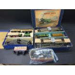 Collection of Hornby O gauge clockwork model railway to include boxed M1 Goods Set and No 101 Tank