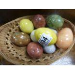 Collection of stone eggs