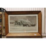 A 19th century Maple Framed print entitled "Knee Deep"