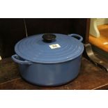 Le Creuset Blue Casserole Dish / Dutch Oven, 5 1/2 US Qt