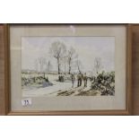 Framed and Glazed Watercolour and Pencil ' Early Morning - Norfolk Style ' signed A Parnell