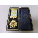 Boxed Silver Gilt and Enamel RAOB Medal