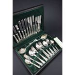 Cased set of Sheffield silver plated cutlery