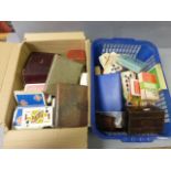 Large amount of vintage playing cards etc to include Bezique set with markers