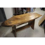 A walnut bench