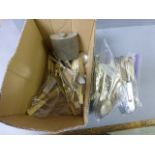 Box of vintage silver plated flatware etc to include NAAFI marked