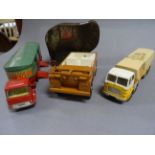 Playworn Corgi Die-Cast Chipperfields Circus Horsebox and Tractor Unit, Dinky Supertoys Petrol