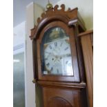 An oak cased longcase clock with an eight day movement, painted face, William Ray, Bury St Edmunds