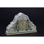 A Portmerion "Botanic Garden" pattern mantel clock