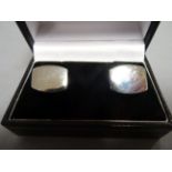 Pair of silver cufflinks boxed