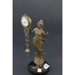 Late 19th Century French figure with suspended clock