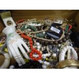 Box of costume jewellery